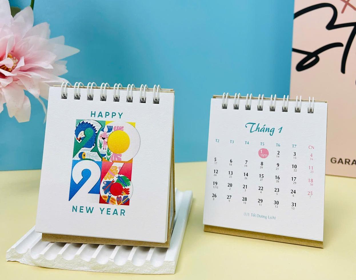 in lịch để bàn mini cho doanh nghiệp