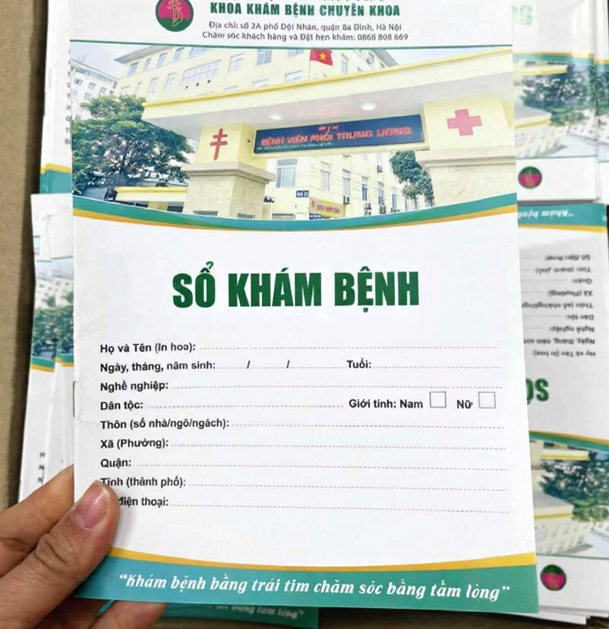 in sổ khám bệnh theo mẫu riêng In An Phúc