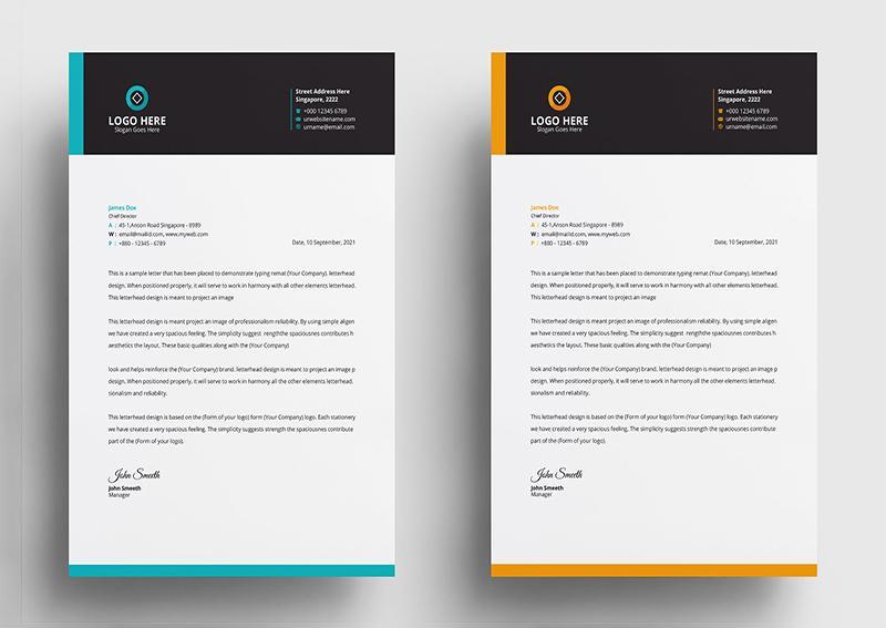 mẫu in giấy tiêu đề công ty đẹp