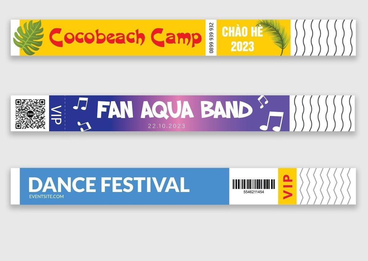 mẫu vòng tay nhựa, vòng tay giấy sự kiện đẹp