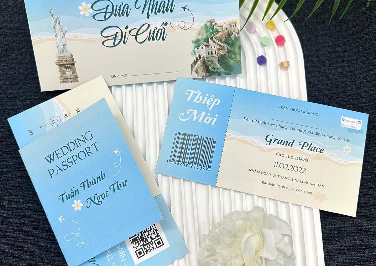 Thiệp cưới thiết kế thời thượng