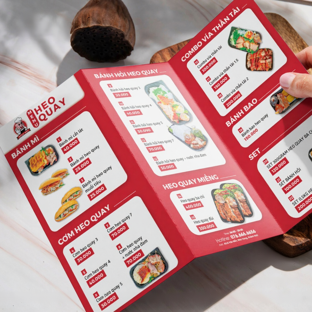 Tờ gấp ba mặt thiết kế chuyên nghiệp In An Phúc