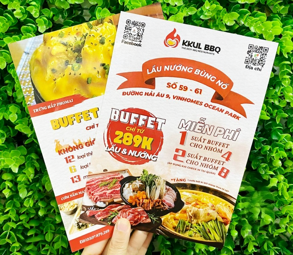 Tờ gấp 2 mặt quảng cáo dịch vụ spa