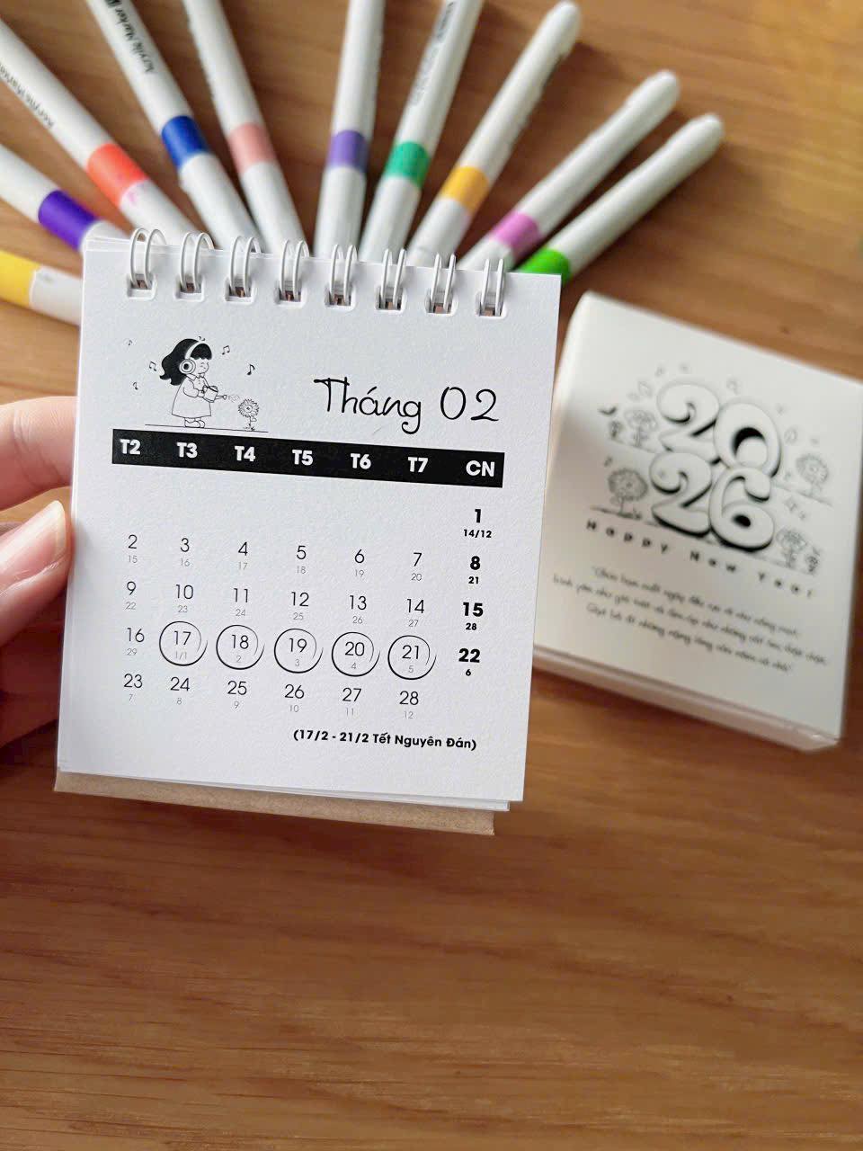 catalog mẫu lịch để bàn mini cao cấp