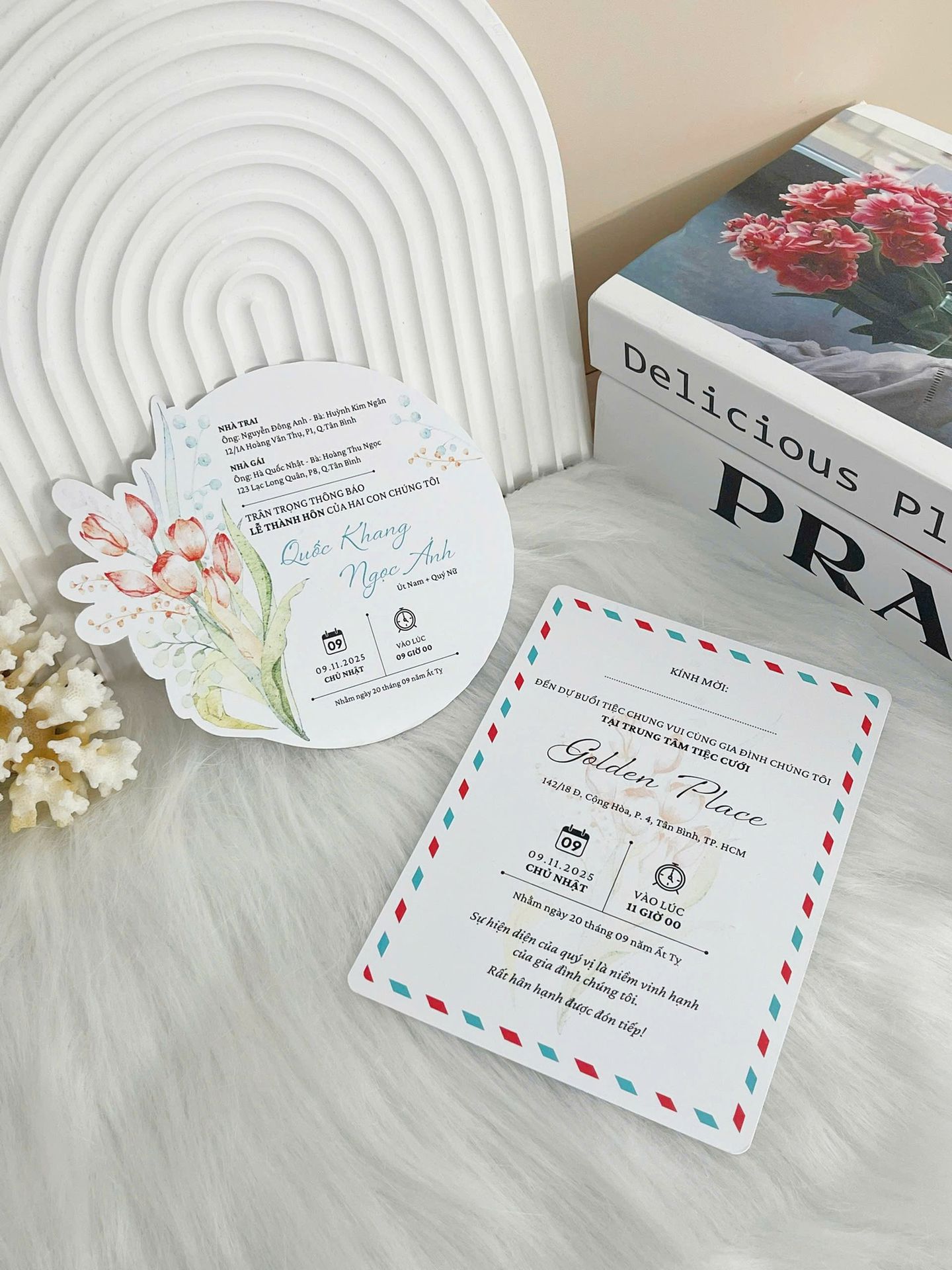 Thiệp cưới 3D cắt laser hoa văn tinh tế, thể hiện sự cầu kỳ và đẳng cấp