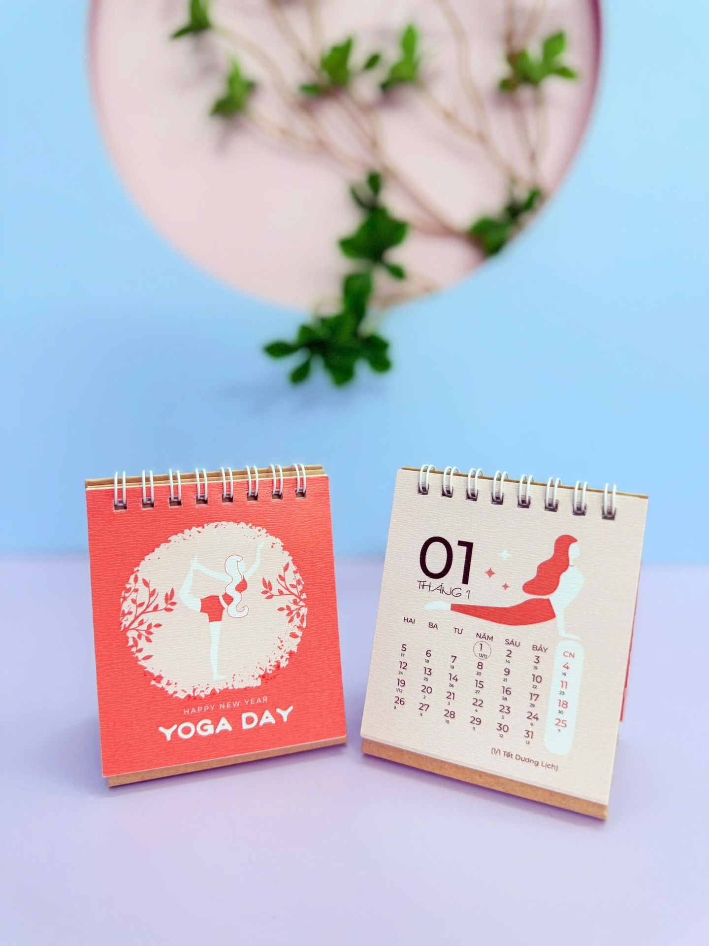 lịch để bàn mini phong cách hiện đại