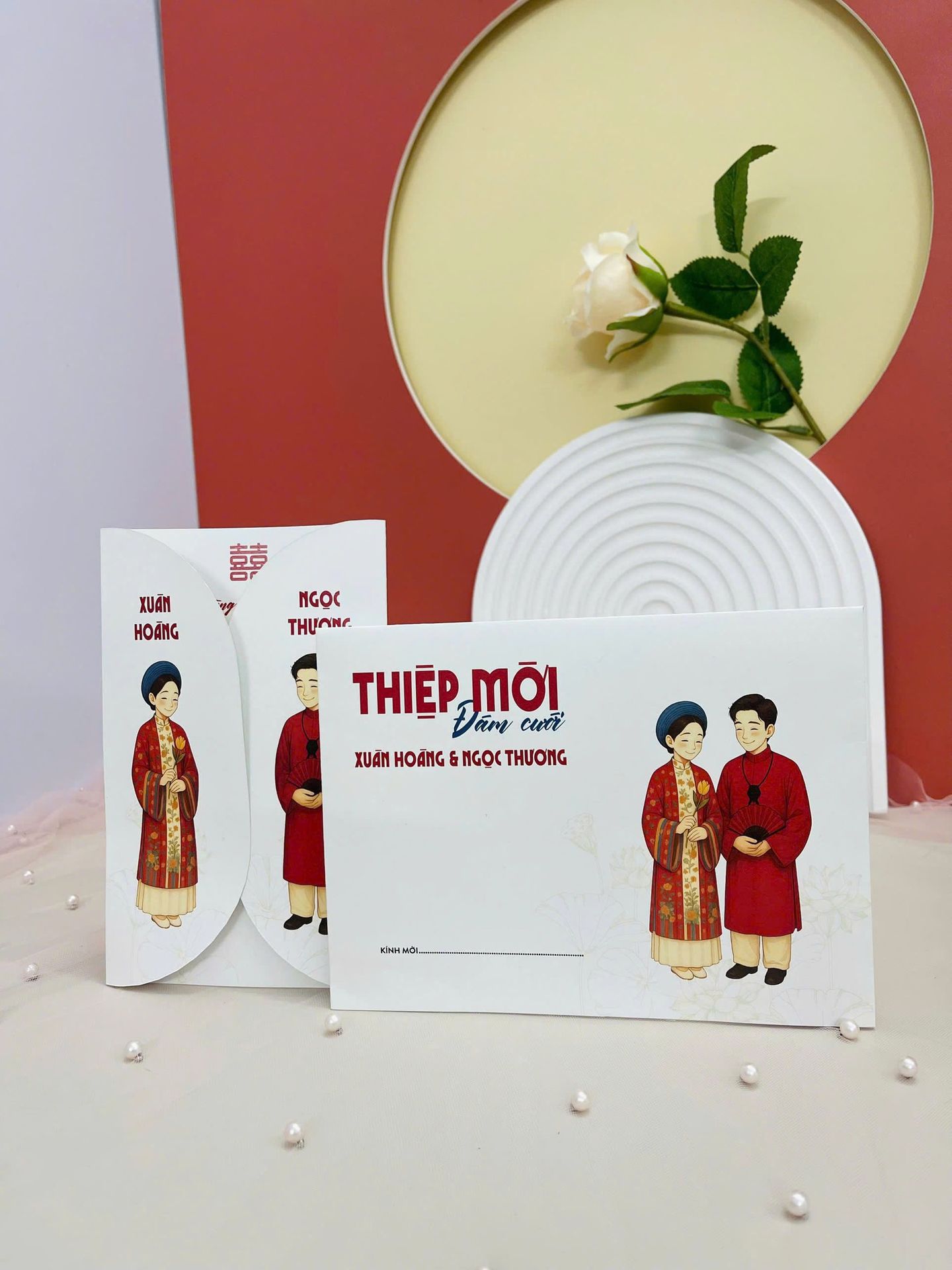 Mẫu thiệp cưới cao cấp màu pastel