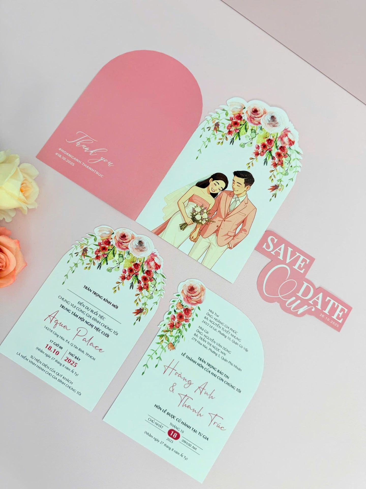 Thiệp cưới phong cách vintage tinh tế