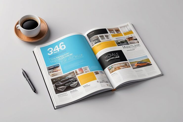 in catalogue, brochure