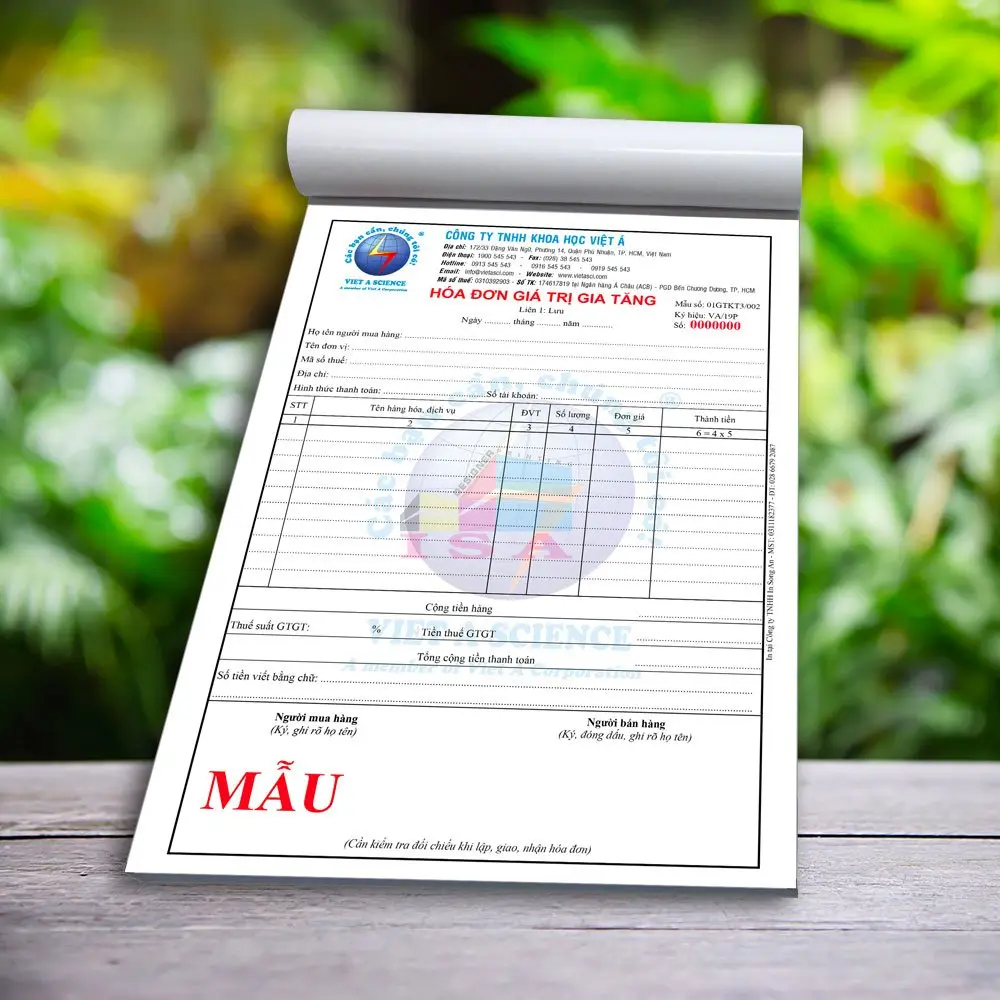 20 Cuốn A4 1 liên - in Biểu mẫu nhiều màu, giấy Fort