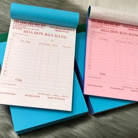 5 Cuốn A4 2 liên - in Biểu mẫu 1 màu, giấy Carbonless