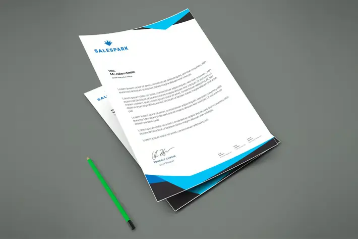 In giấy tiêu đề A4, F100