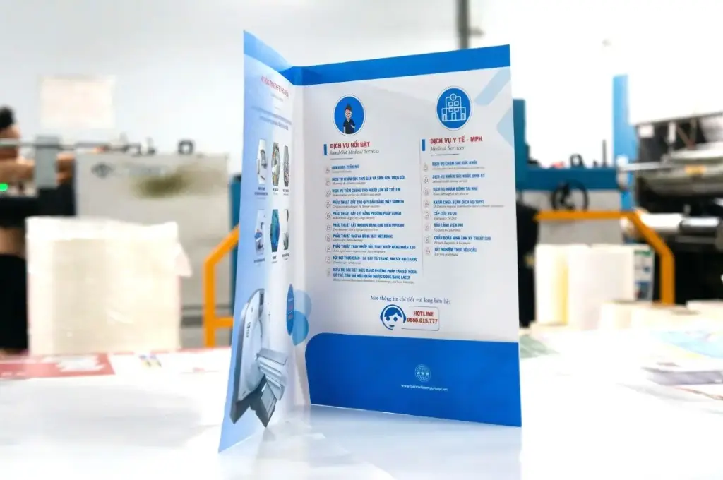 Báo giá in Folder Hộp, C300, gáy 0.5cm, cán màng mờ