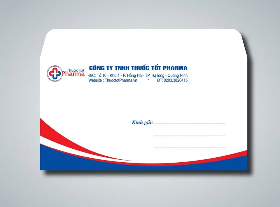 100 Bao thư A6 12×22cm nắp 3 cm, giấy Fort 120gsm